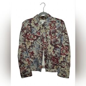 Westbound Women's Floral Tapestry Jacket Size Small Vintage Cottagecore Boho